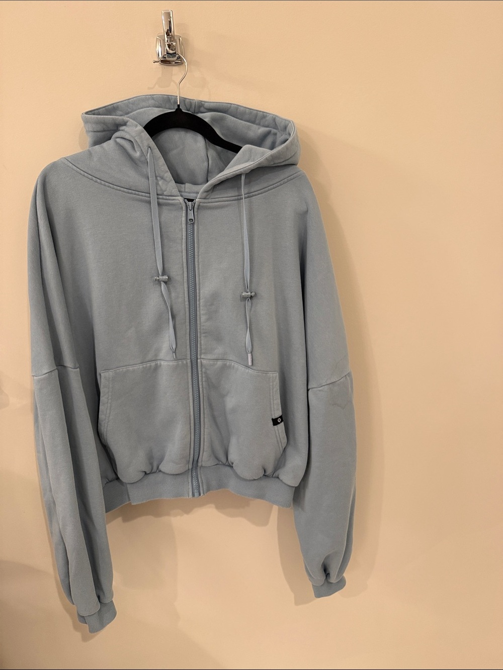 POPFLEX Light Blue Women's Zip-Up Hoodie